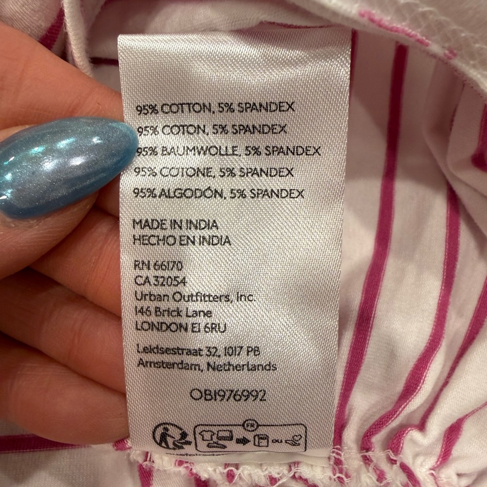 Anthropologie Striped Sleeveless Mock Neck Top in White and Purple - Picture 4 of 5